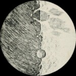 Galileo's first drawings of the moon emphasized its craters and rough surface. At the time, astronomers believed the moon was perfectly smooth.