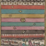 A medieval German woodcut from the 1480s showing an ancient Greek view of the
heavens––the moon rotates in the sphere closest to the Earth, followed by the planets and Sun, with a sphere of the fixed stars beyond it. Finally, the top of the image shows Heaven.