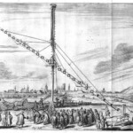 Johannes Hevalius unveiled his 150-foot telescope in 1673. The instrument attracted gawkers from miles around.