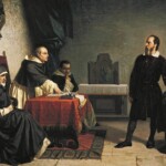 An 1857 painting by Cristiano Banti frames Galileo's trial as a showdown between science and religion.