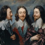 A portrait of Charles I of England in three views by Anthony van Dyck, c. 1635.