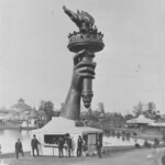 Before it stood in New York Harbor, the torch of the Statue of Liberty visited the 1876 Centennial Exhibition in Philadelphia. Later, the torch would serve as a lighthouse.