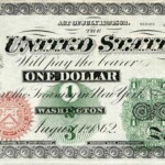 Issued in 1862, the very first one dollar bill didn't carry George Washington's portrait. Instead, the single showed Salmon P. Chase, who was Secretary of the Treasury at the time.