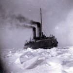 One of the earliest modern ice-breaker ships, the Yrmack. Built in 1898 for the Russian Imperial Navy, the Yrmack was the first polar icebreaker that could crush pack ice floating on polar waters.
