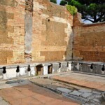 Ancient Rome was known for its public architecture, including public latrines. This example comes from Ostia Antica, Rome's port city.