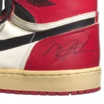 Nike sold millions of pairs of Air Jordans, including this 1985 pair
that Michael Jordan wore in a game and signed. Smithsonian
Institute