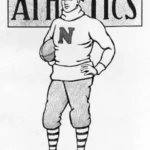From the early years of college sports, the yearbook always
featured athletes, as in this 1904 Nebraska yearbook that
showcased a Cornhusker football player. Wikimedia Commons