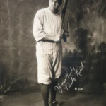 A signed photo of Babe Ruth from c. 1920, during the same time
the baseball player was hunting frogs and gambling when he
wasn’t on the field. Wikimedia Commons