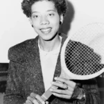 Althea Gibson broke the color line in tennis and won 11 Grand
Slam titles, including five singles titles, five doubles titles, and
one mixed doubles title. Library of Congress